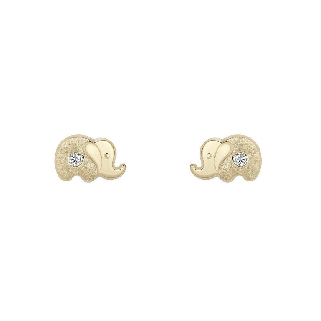 GOLD ELEPHANT KIDS STUD EARRINGS - A & M News and Gifts