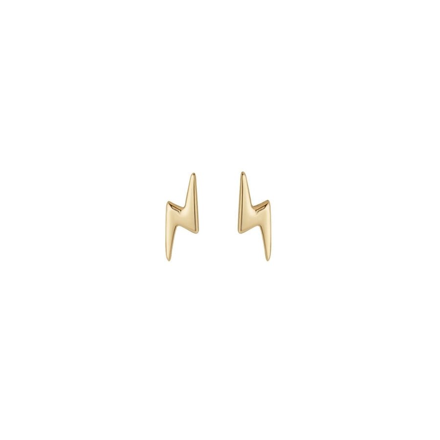 GOLD LIGHTENING BOLT STUD EARRINGS - A & M News and Gifts