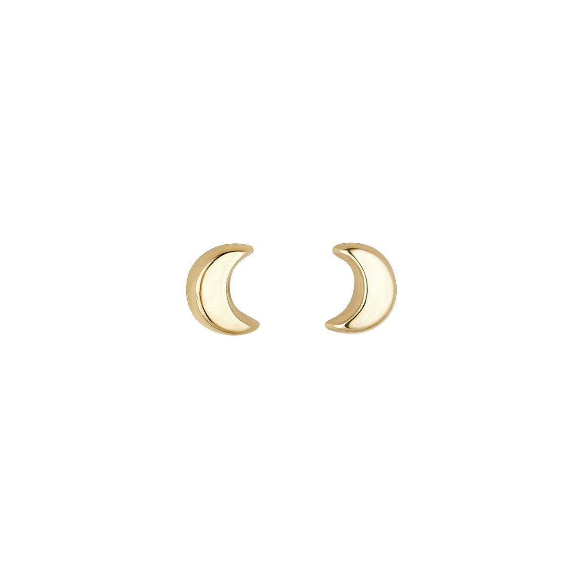 GOLD MOON STUD EARRINGS - A & M News and Gifts