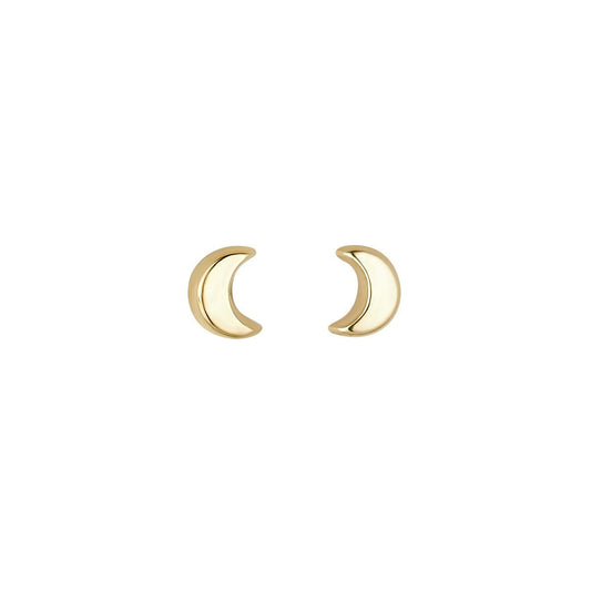 GOLD MOON STUD EARRINGS - A & M News and Gifts