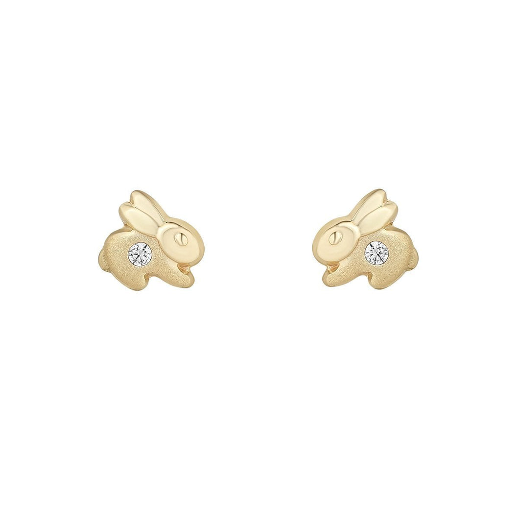 GOLD RABBIT KIDS STUD EARRINGS - A & M News and Gifts