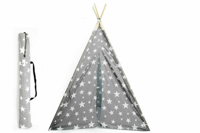 Grey White Stars Wooden Tepee - A & M News and Gifts