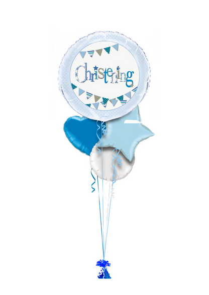 Blue Christening Balloon Bouquet 🎈💙