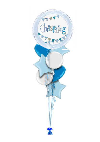 Blue Christening Balloon Bouquet 🎈💙