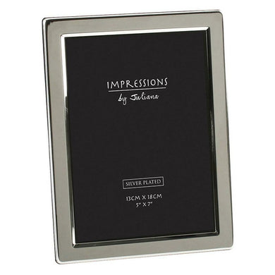Impressions Silver Plated Photo Frame Flat Edge 5*7 - A & M News and Gifts