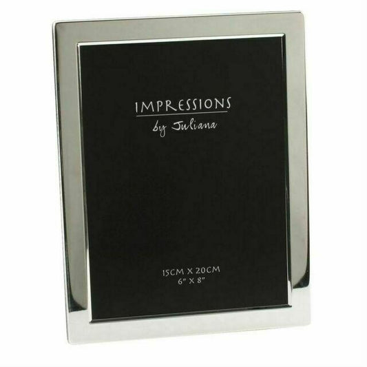 Impressions Silver Plated Photo Frame Flat Edge 6*8 - A & M News and Gifts