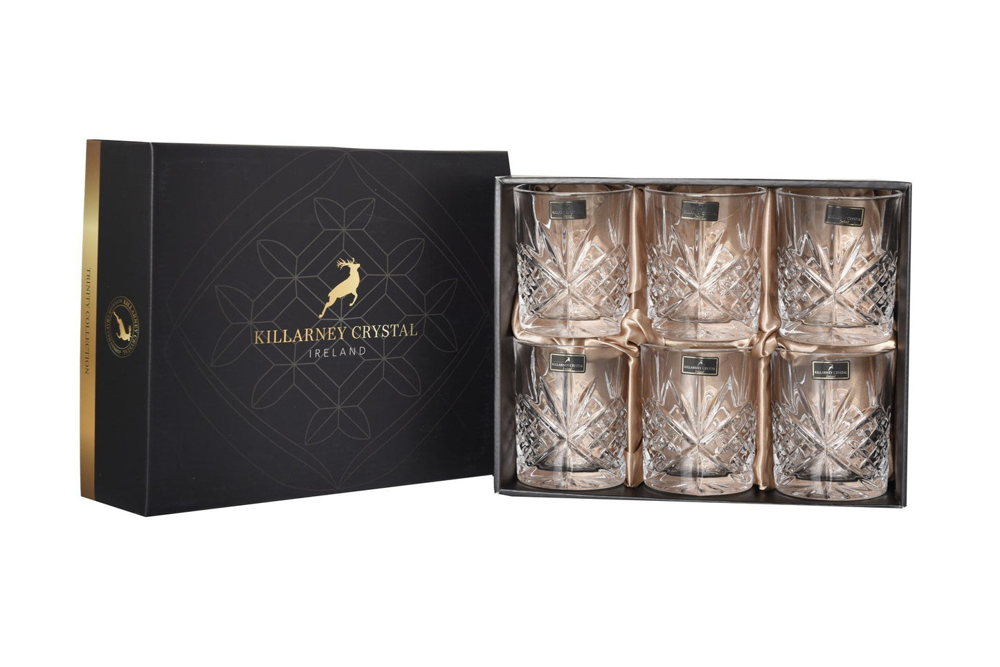 Killarney Crystal Trinity Whiskey Glasses - A & M News and Gifts