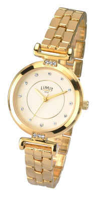 LIMIT Ladies Gold Plated Bracelet Watch Stone Set Diall - A & M News and Gifts