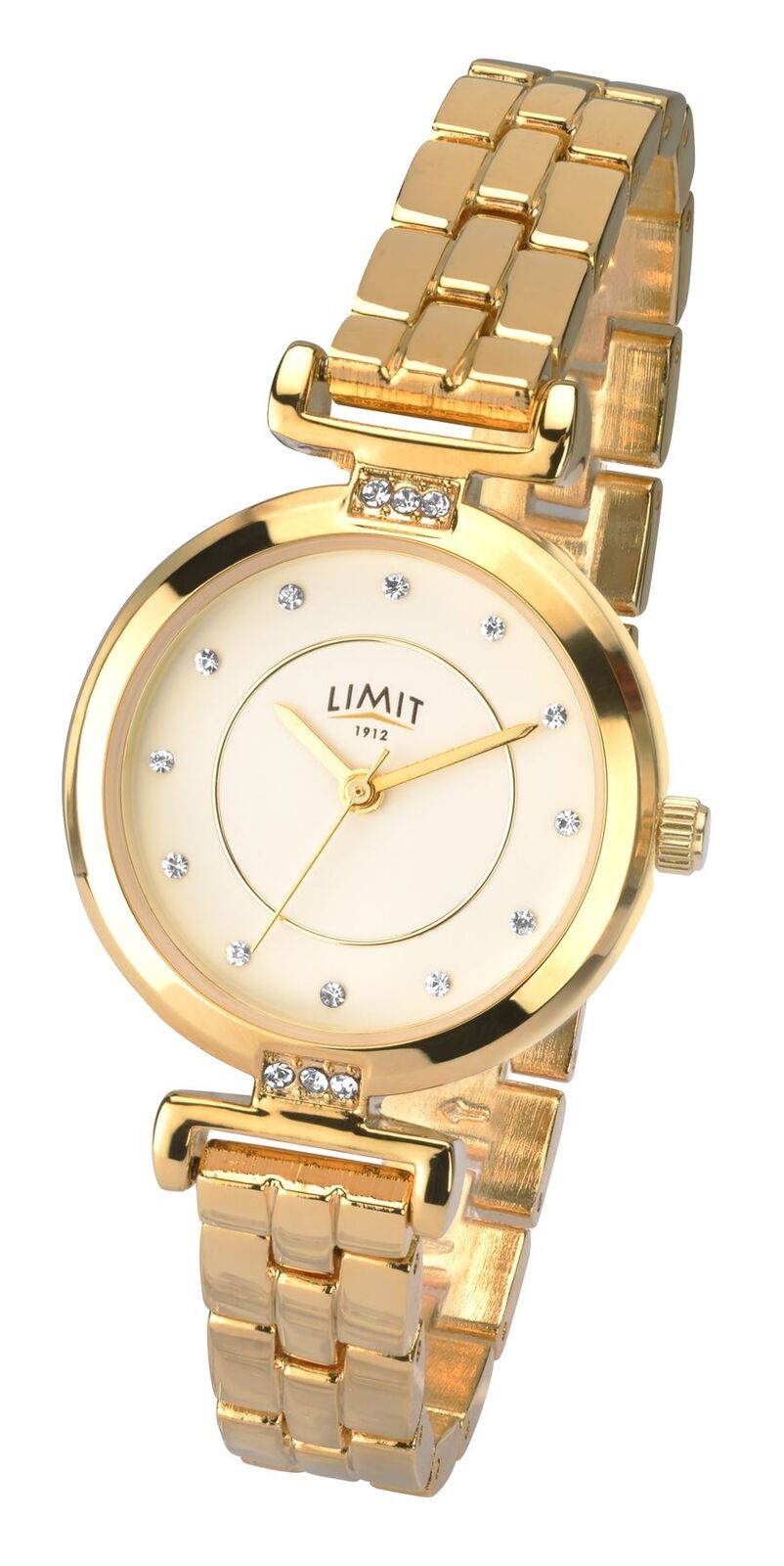 CLASSIC Limit Ladies Watch  Gold Case  Alloy Bracelet with White Dial   Henry Hird Jewellers