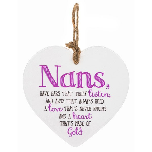 Nans Heart Plaque - A & M News and Gifts