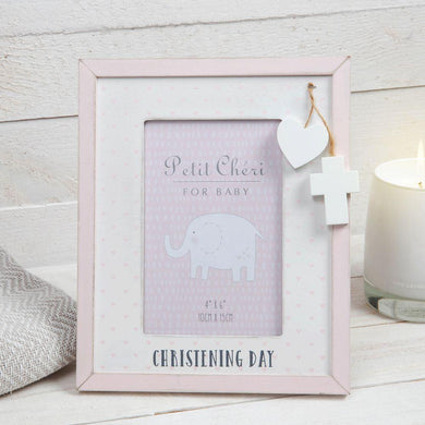PHOTO FRAME, CHRISTENING DAY PINK - A & M News and Gifts