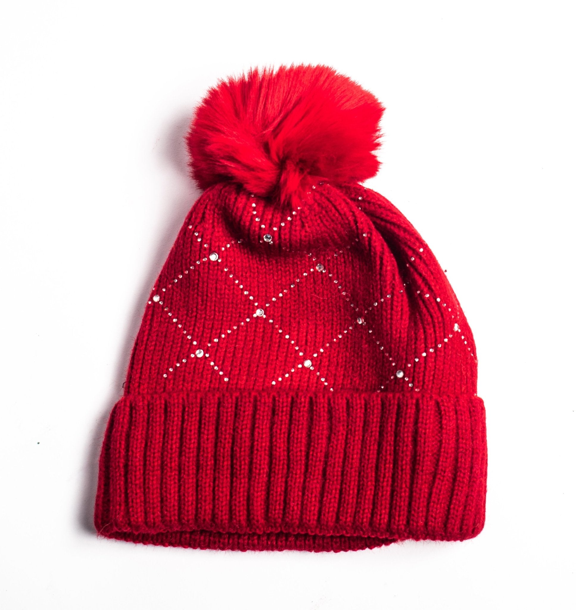 Pomp Hat Red Diamante - A & M News and Gifts