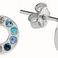 Radley Jewellery Rocks | Silver Coloured Blue Stones Stud Earrings - A & M News and Gifts