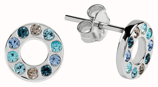 Radley Jewellery Rocks | Silver Coloured Blue Stones Stud Earrings - A & M News and Gifts