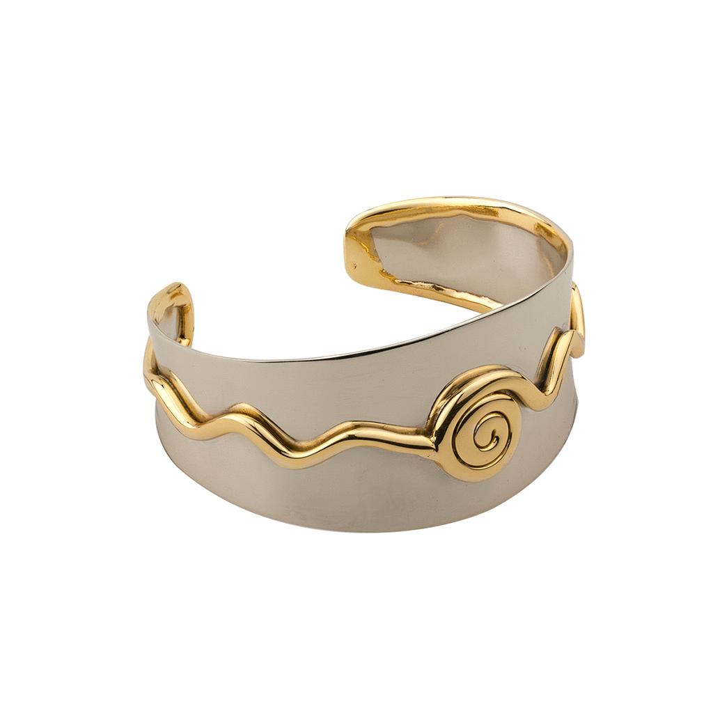 Sprial Copper two Tone Bangle - A & M News and Gifts