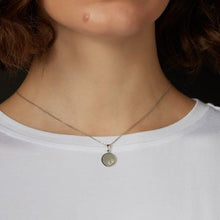 Load image into Gallery viewer, STERLING SILVER BABY FOOTPRINT SOLID DISC PENDANT - A &amp; M News and Gifts
