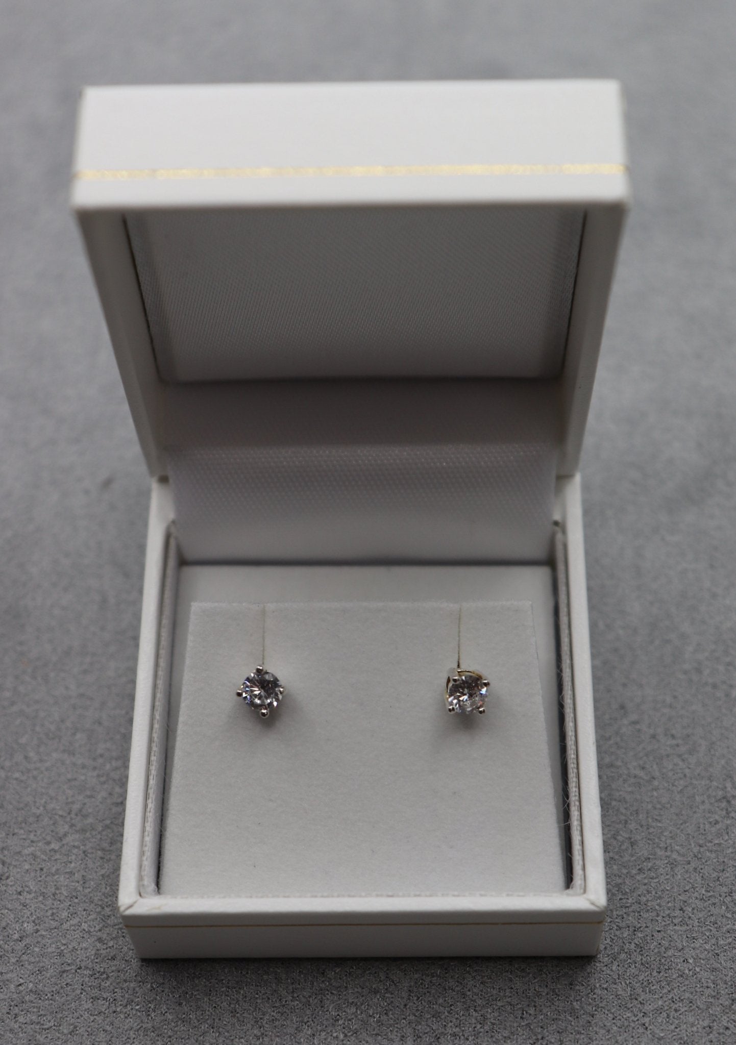 Sterling Silver Cubic Zirconia Stud Earrings - A & M News and Gifts