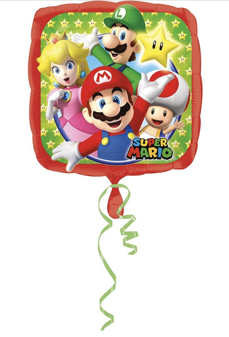Super Mario Foil Balloon 18" - A & M News and Gifts