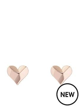 TED BAKER Felisi Faceted Heart Stud Earring - Rose Gold - A & M News and Gifts