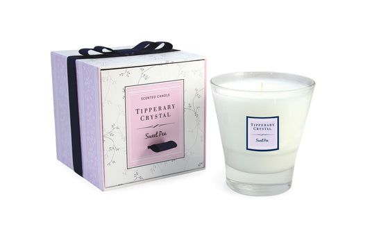 TIPPERARY CRYSTAL Sweet Pea Candle Filled Tumbler Glass - A & M News and Gifts