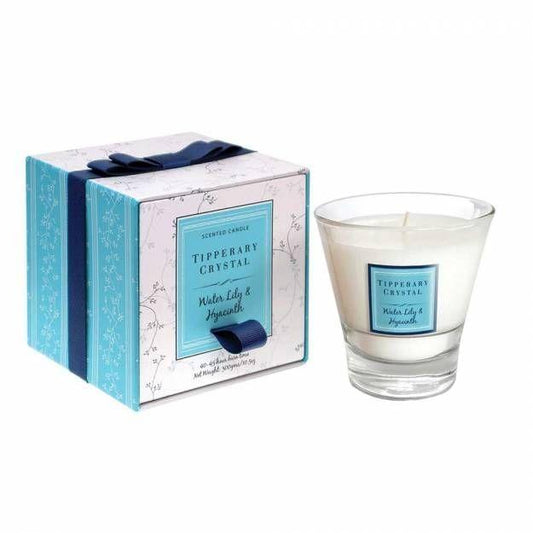 Tipperary Crystal Waterlily & Hyacinth Fragrance Candle - A & M News and Gifts