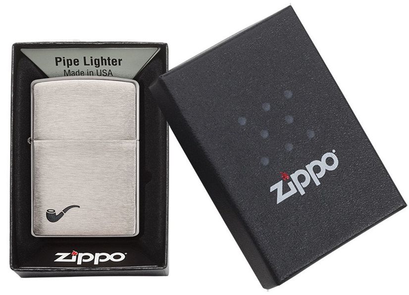 Zippo Pipe Brushed Chrome Lighter - A & M News and Gifts