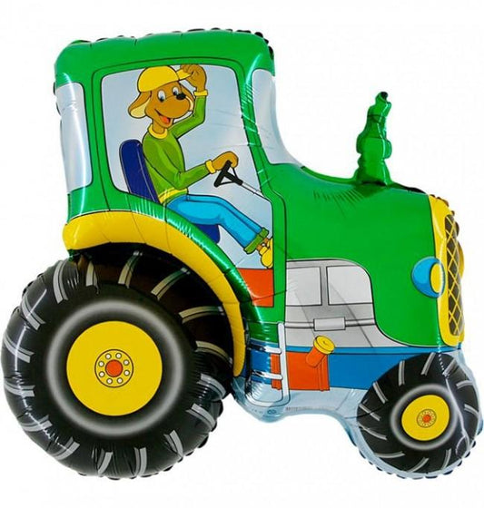 Zoom Tractor Green 29" Foil Balloon - A & M News and Gifts